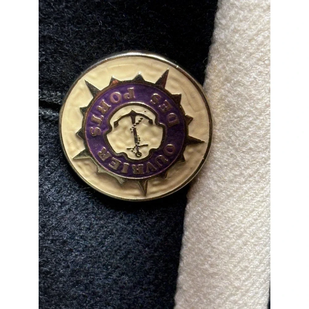 J. Crew Schoolgirl Blazer Jacket Tipped Wool Deep Navy‎ and Light Mauve Trim